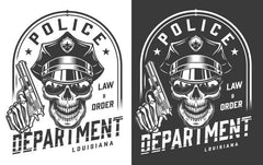 Vintage policeman emblem concept Die Cut Vinyl Decal