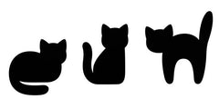 Cartoon black cat silhouette Die Cut Vinyl Decal