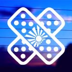 Japanese Rising Sun Band‑Aids vinyl die cut decal for cars trucks laptops windows
