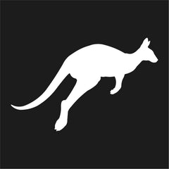 kangaroo vinyl die cut decal white wildlife sticker for vehicles and laptops