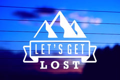 Let’s Get Lost vinyl die cut decal for cars trucks laptops windows