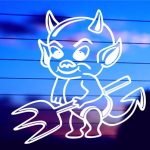 Little Devil vinyl die cut decal for cars trucks