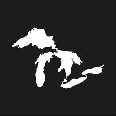 michigan‑great‑lakes‑vinyl‑sticker white die cut decal for vehicle windows laptops