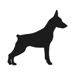 miniature pinscher vinyl dog decal black die cut vinyl sticker for cars trucks windows laptops