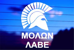 Molon Labe vinyl die cut decal for cars trucks laptops windows