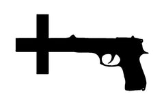 nin‑gun‑cross‑vinyl‑decal black waterproof for cars trucks laptops