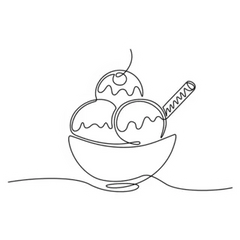 One Continuous Line Ice Cream Sticker Die Cut Vinyl Decal