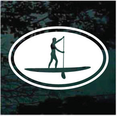 Paddleboarding Oval Decals | Die Cut Vinyl Decal