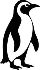Penguin Black White Silhouette Die Cut Vinyl Decal