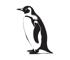 Penguin Face, Silhouettes Die Cut Vinyl Decal