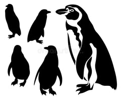 Black and white penguin Die Cut Vinyl Decal
