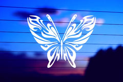 pretty tribal butterfly vinyl die cut decal on car window
