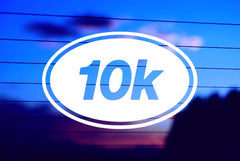 Running 10K vinyl die cut decal for cars trucks laptops windows