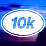 Running 10K vinyl die cut decal for cars trucks laptops
