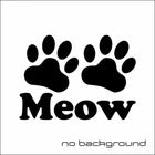 Meow Paw Die Cut Vinyl Decal