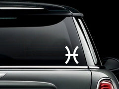 Zodiac Pisces Symbol Die Cut Vinyl Decal