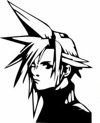Final Fantasy 7 Cloud v2 Die Cut Vinyl Decal