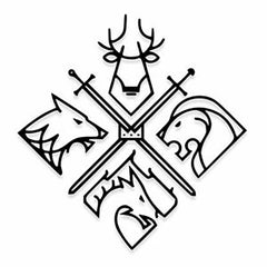 Game Of thrones House Die Cut Vinyl Decal