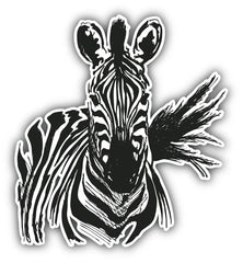 Zebra Animal Die Cut Vinyl Decal