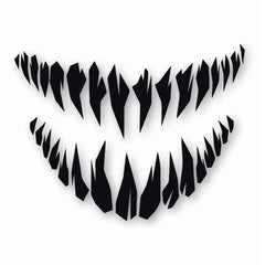 Monster Smile Teeth Die Cut Vinyl Decal
