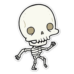 Dancing Skeleton Die Cut Vinyl Decal