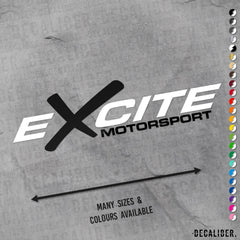 Excite Motorsport Sticker 2 Tone, Die Cut Vinyl Decal