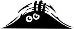 Trunk Peeking Funny Monster Die Cut Vinyl Decal