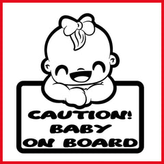 BABY ON BOARD Die Cut Vinyl Decal