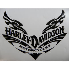 Motorcycle Heart Harley Vinyl Decal ANY Color Die Cut Vinyl Decal