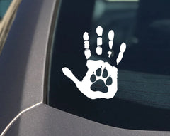 Hand & Paw Die Cut Vinyl Decal