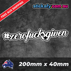 Zero F*cks Given Sticker, Die Cut Vinyl Decal