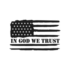 In God We Trust America Flag Bumper For Windows, Cars, Trucks, Laptops, Etc.