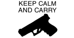 Keep Calm And Carry Die Cut Vinyl Decal