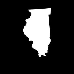 Illinois Shaped Die Cut Vinyl Decal