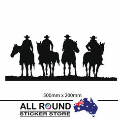 Cowboys on Horseback Vehicle sticker. Die Cut Vinyl Decal/ Bumper For Windows, Cars, Trucks, Laptops, Etc.
