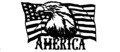 AMERICA USA Flag Eagle Die Cut Vinyl Decal