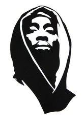 Tupac Shakur Portrait Die Cut Vinyl Decal