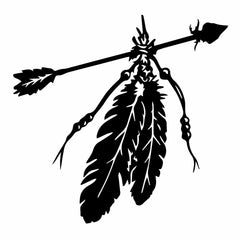 ARROW FEATHER Die Cut Vinyl Decal
