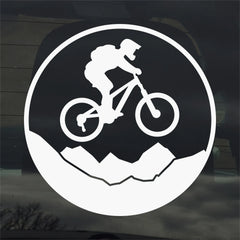 Mountain Bike Icon Vinyl Decal Sticker Die Cut Vinyl Decal