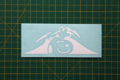 SNOOPY WAVING Car Van EV Bumper Window Laptop Wall Funny Vinyl Decal Sticker. Decal Die Cut Vinyl Decal/ Bumper For Windows, Cars, Trucks, Laptops, Etc.
