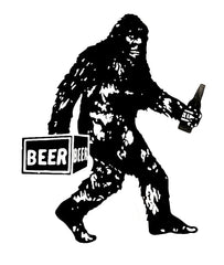 Sasquatch with Beer Funny Die Cut Vinyl Decal