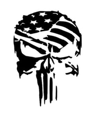 Patriotic Punisher skull Die Cut Vinyl Decal