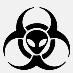Alien Biohazard ET Die Cut Vinyl Decal