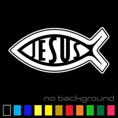 Jesus Fish Die Cut Vinyl Decal