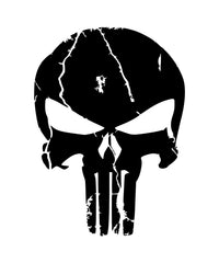 Distressed Punisher Skull Premium Die Cut Vinyl Decal