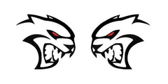 DODGE DUAL REDEYE HELLCAT Die Cut Vinyl Decal