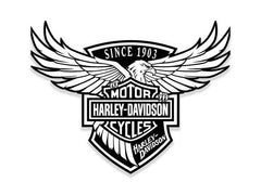 Motorcycle Shield Harley Vinyl Decal ANY Color FREE SHIP! Die Cut Vinyl Decal