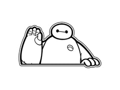 Baymax Peeker Die Cut Vinyl Decal