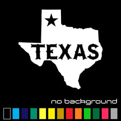 Texas State Die Cut Vinyl Decal