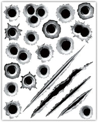 Bullet Holes Stickers Die Cut Vinyl Decal